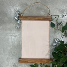 Load image into Gallery viewer, Retro Plaster Canvas Sign 11 x 17 with Stained Frame: Blush Pink
